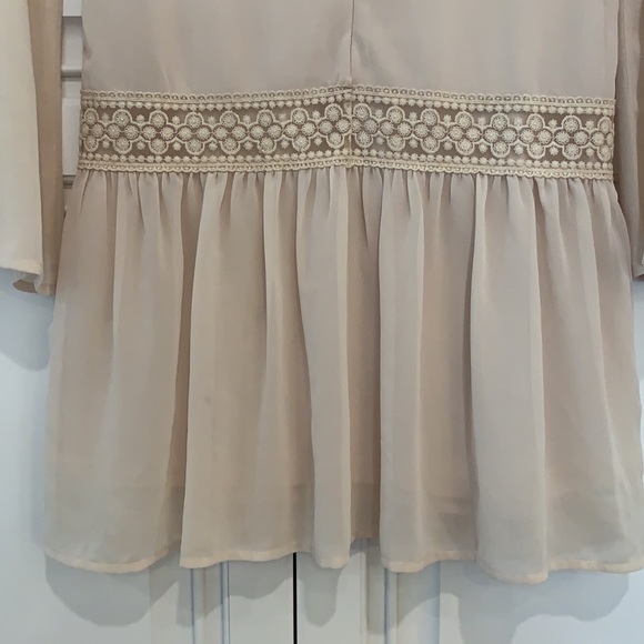 🌟HP🌟 Altar’d State Crochet Detail Drop Waist Dress in Cream - Picture 12 of 17